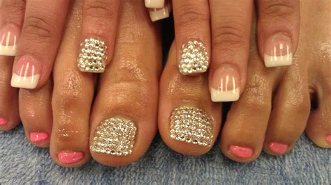 Sporty and fun. . Diamond designs on toes
